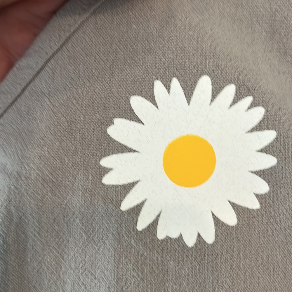 Long gray dress with daisies Size L - Picture 7 of 8